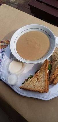 Tom Brown with Fried Egg and Toasted Bread