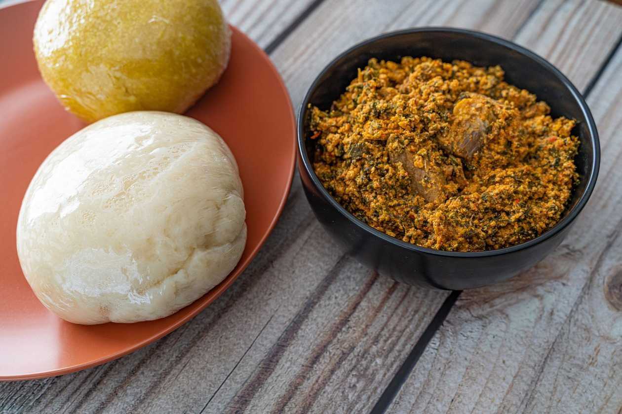 Egusi Soup with Eba