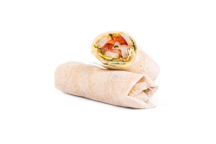 Wrap z panierowanym kurczakiem