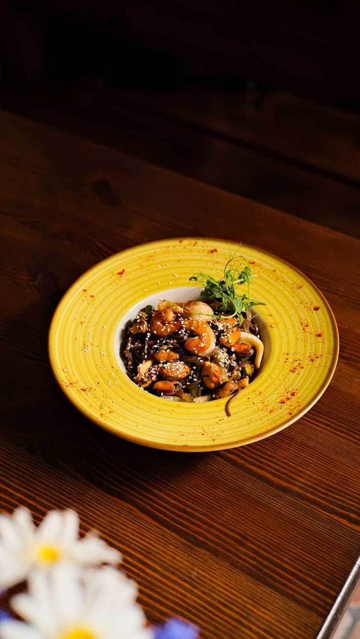 Soba Noodles with Seafood