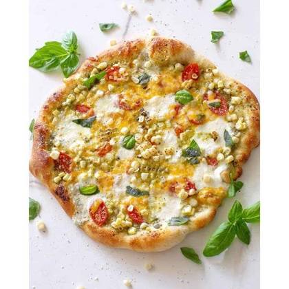 Tomato Basil and Corn Pizza