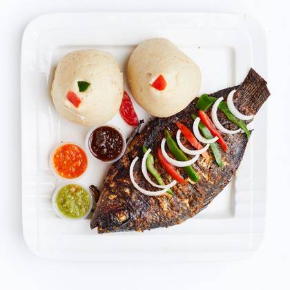 Banku with Tilapia