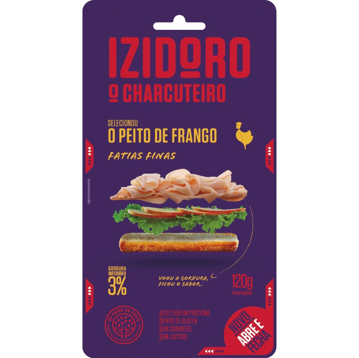Peito Frango Fatiado Fatias Finas Izidoro 120 g + 30 g