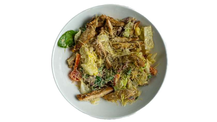 Chicken Schnitzel Caesar Salad