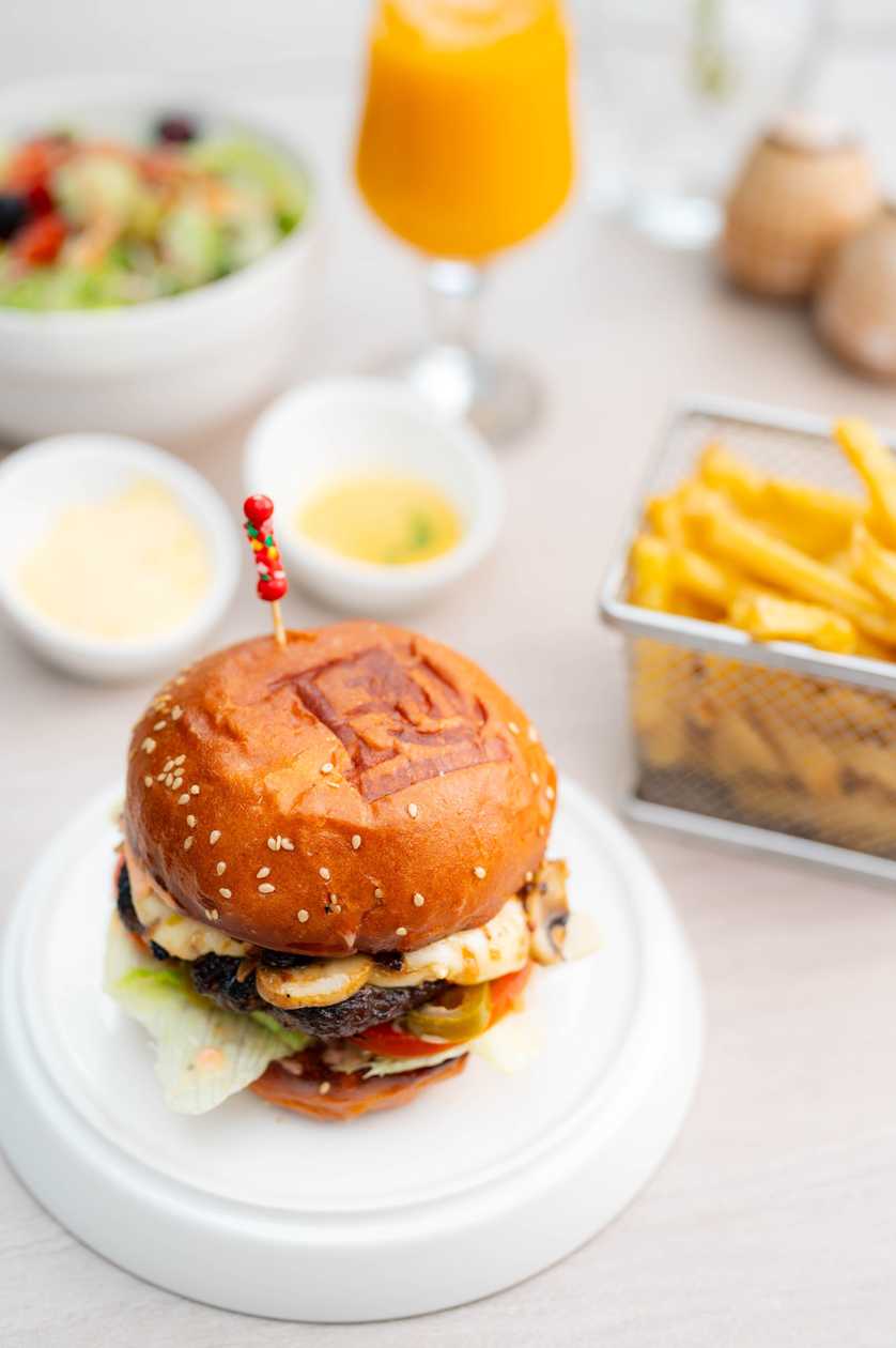 Melted Mushroom Beef Burger