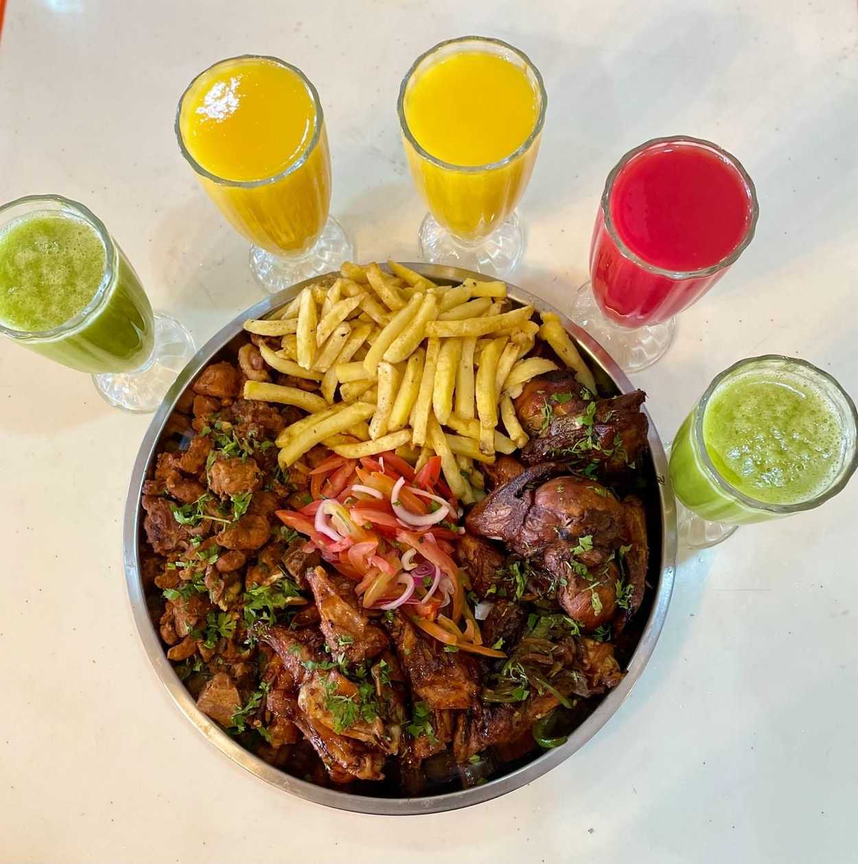 Choma Choma Platter with 3 Free Juices