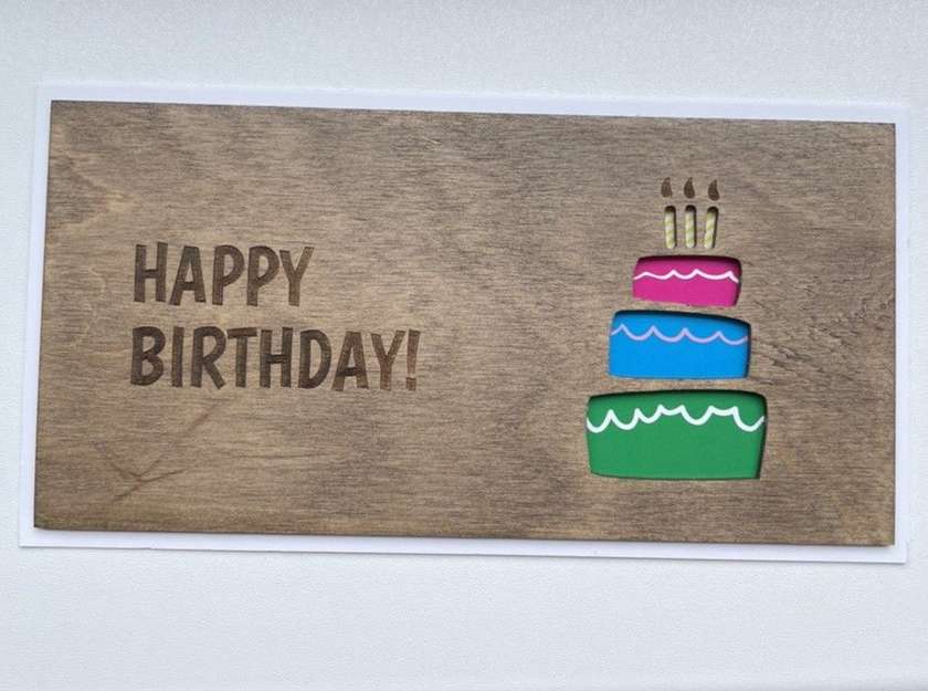 Wooden craft card "Congratulations 2"
