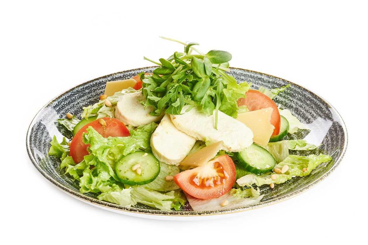 Oven baked cottage cheese salad