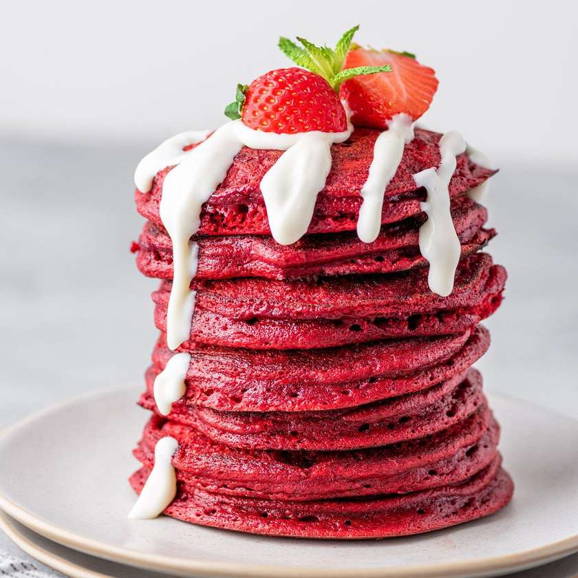 Red Velvet Pancakes