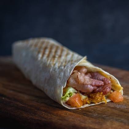 10. Tortilla with crispy chicken and bacon + drink + fries