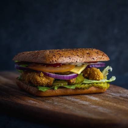 6. Panini with crispy chicken + drink + fries