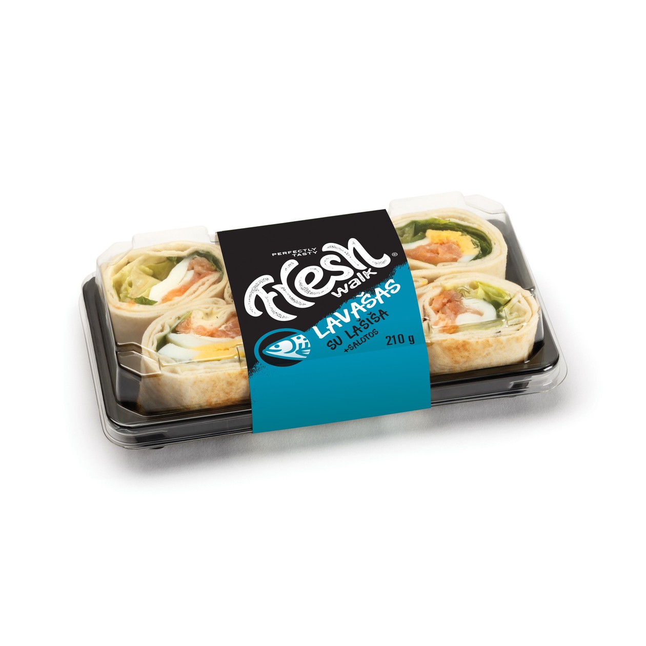 Lavašas su rūkyta lašiša FRESH WALK, 210g (baigiasi galiojimas)