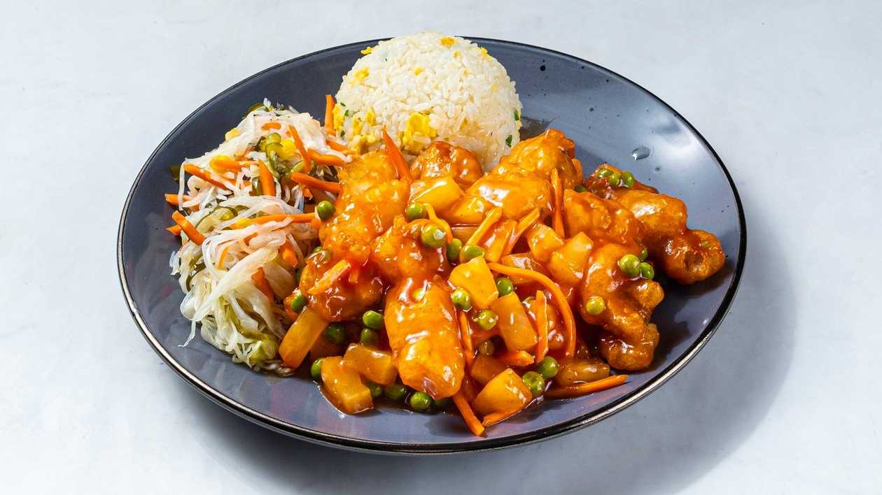 43. Carp with pineapple