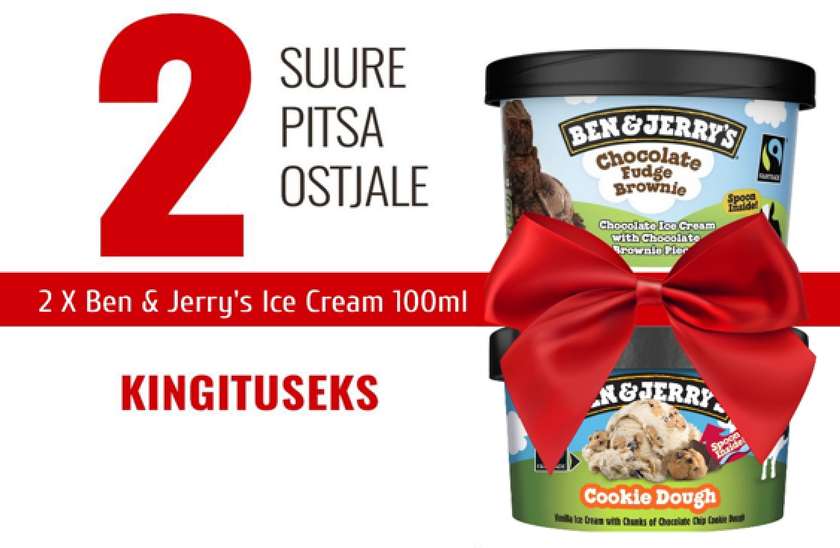 2 Large Pizzas = 2 Free Ben & Jerry's Ice Creams!