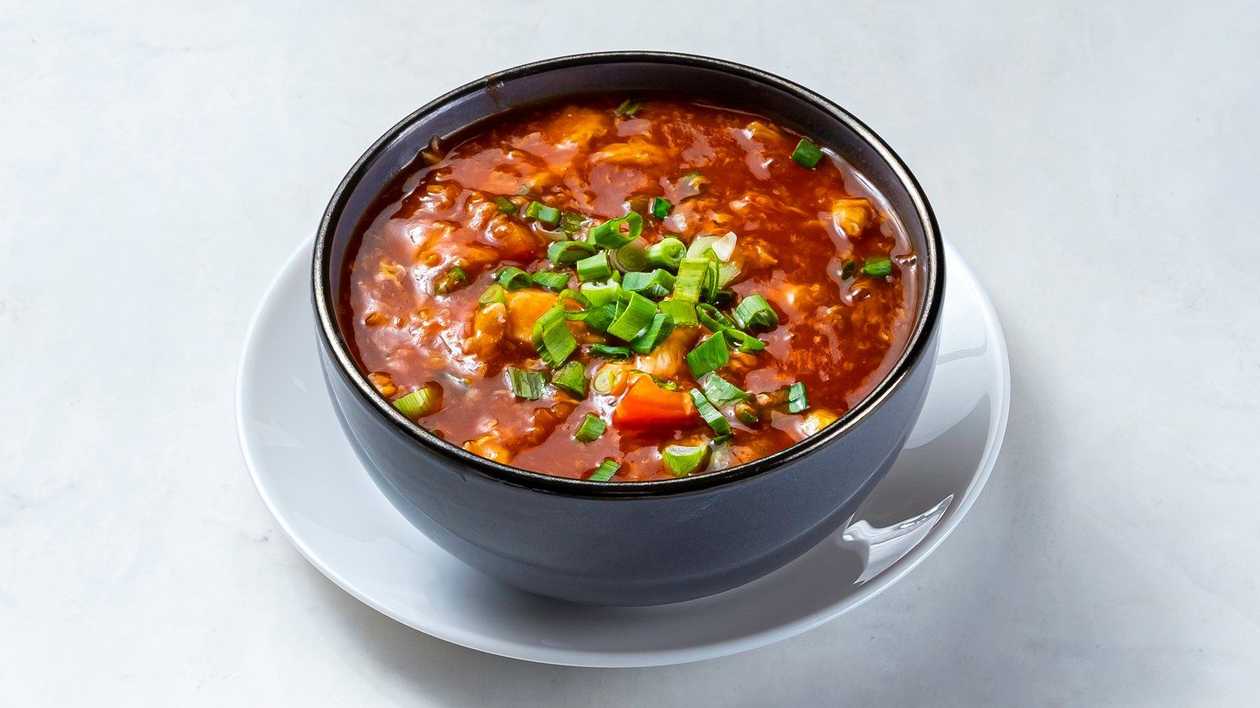 B5. Chicken soup with tomato sauce