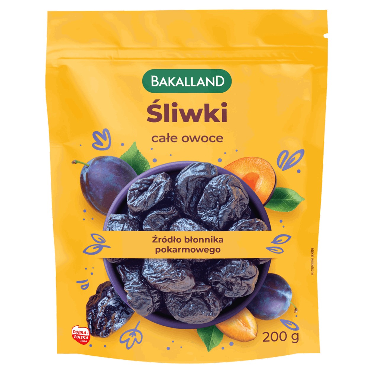 Bakalland Plums, whole fruit 200g
