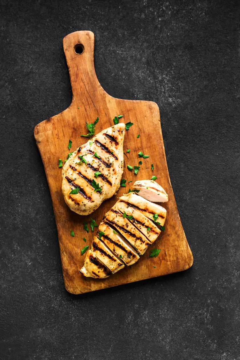 Grilled Chicken Breast with Black Pepper Sauce