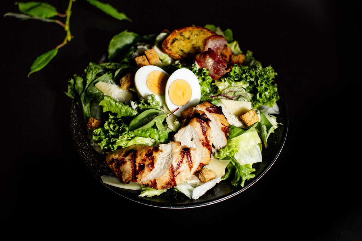 Classic Caesar salad with chicken