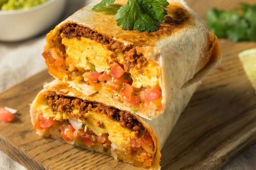 Mexican beef burrito