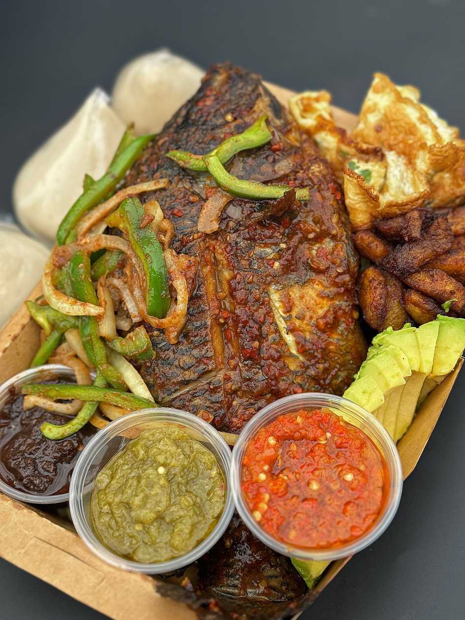 Banku with Charcoal Grilled Tilapia