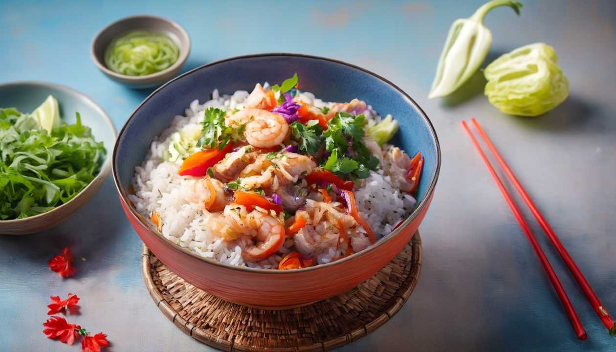 Rice with shrimps