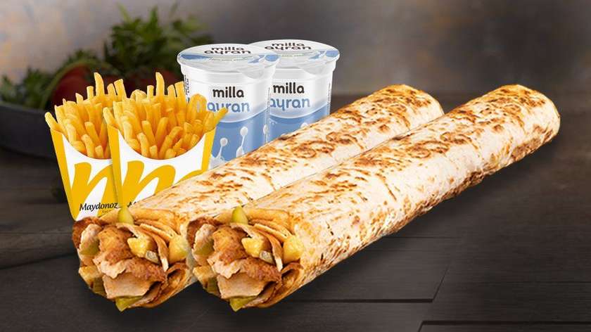 2 Nəfərlik Toyuq Dönəri Dürüm Menyu (XL)