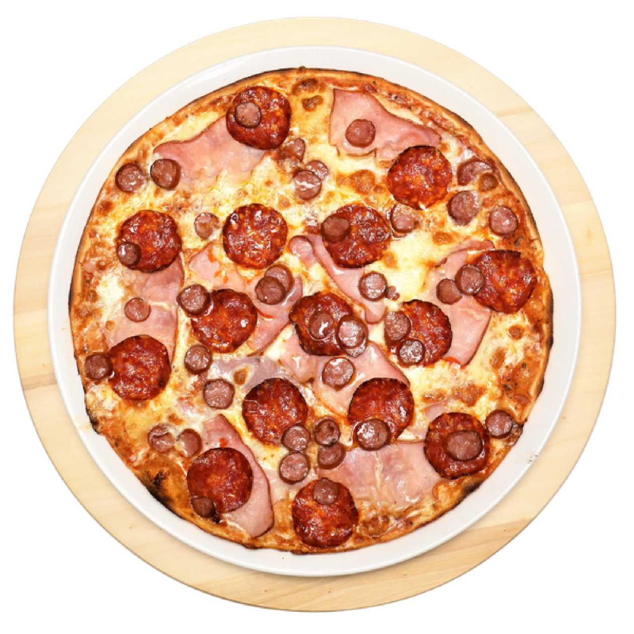 Pizza Carnivora Family, cu blat subtire