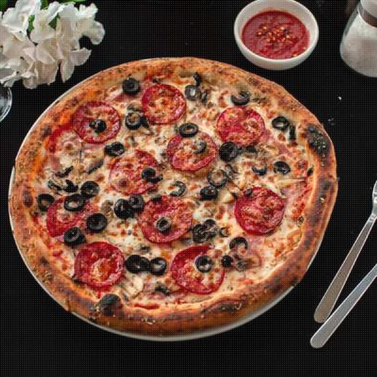Pizza Quattro Stagioni Family, cu blat subtire
