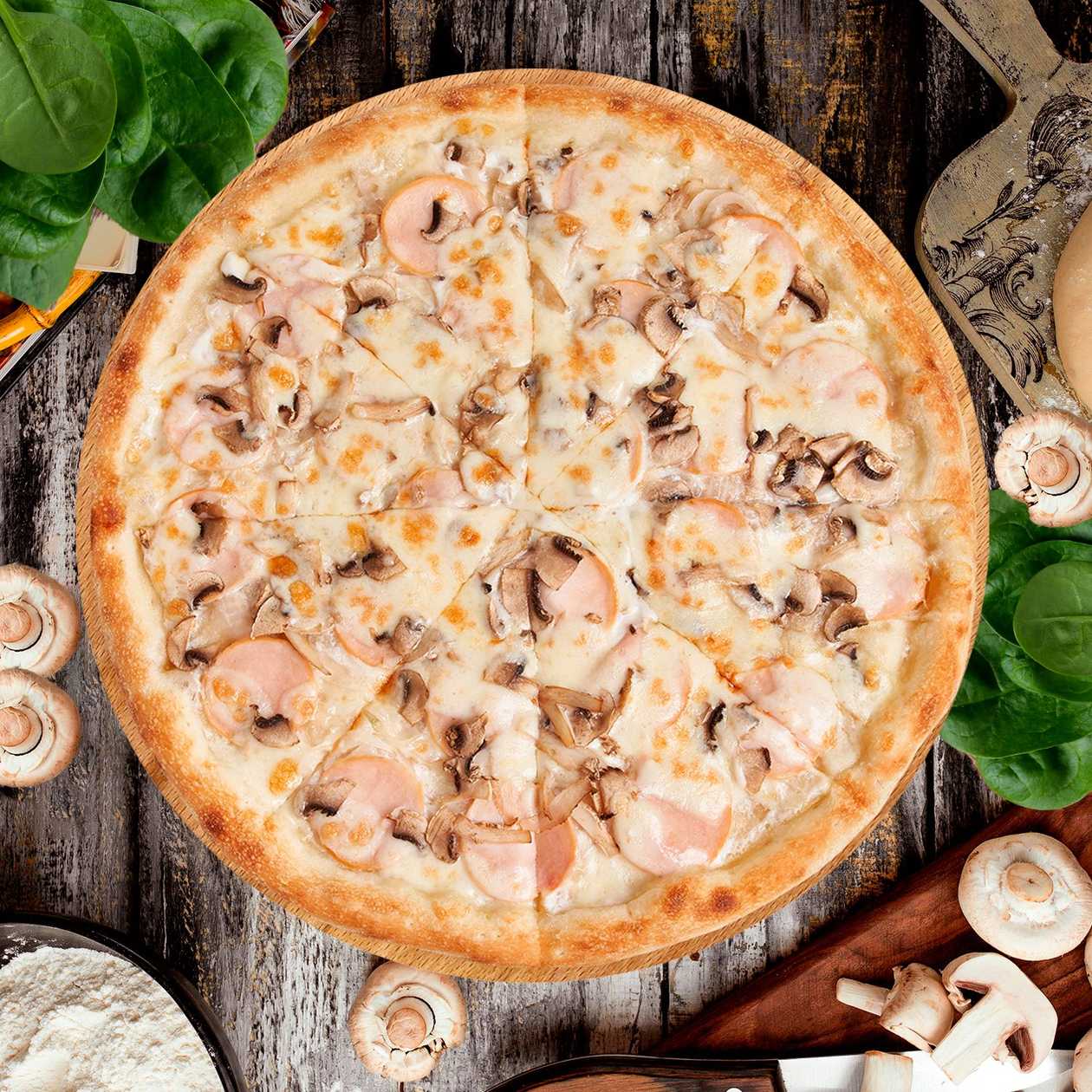 Ham and Mushroom Pizza (12 inches)