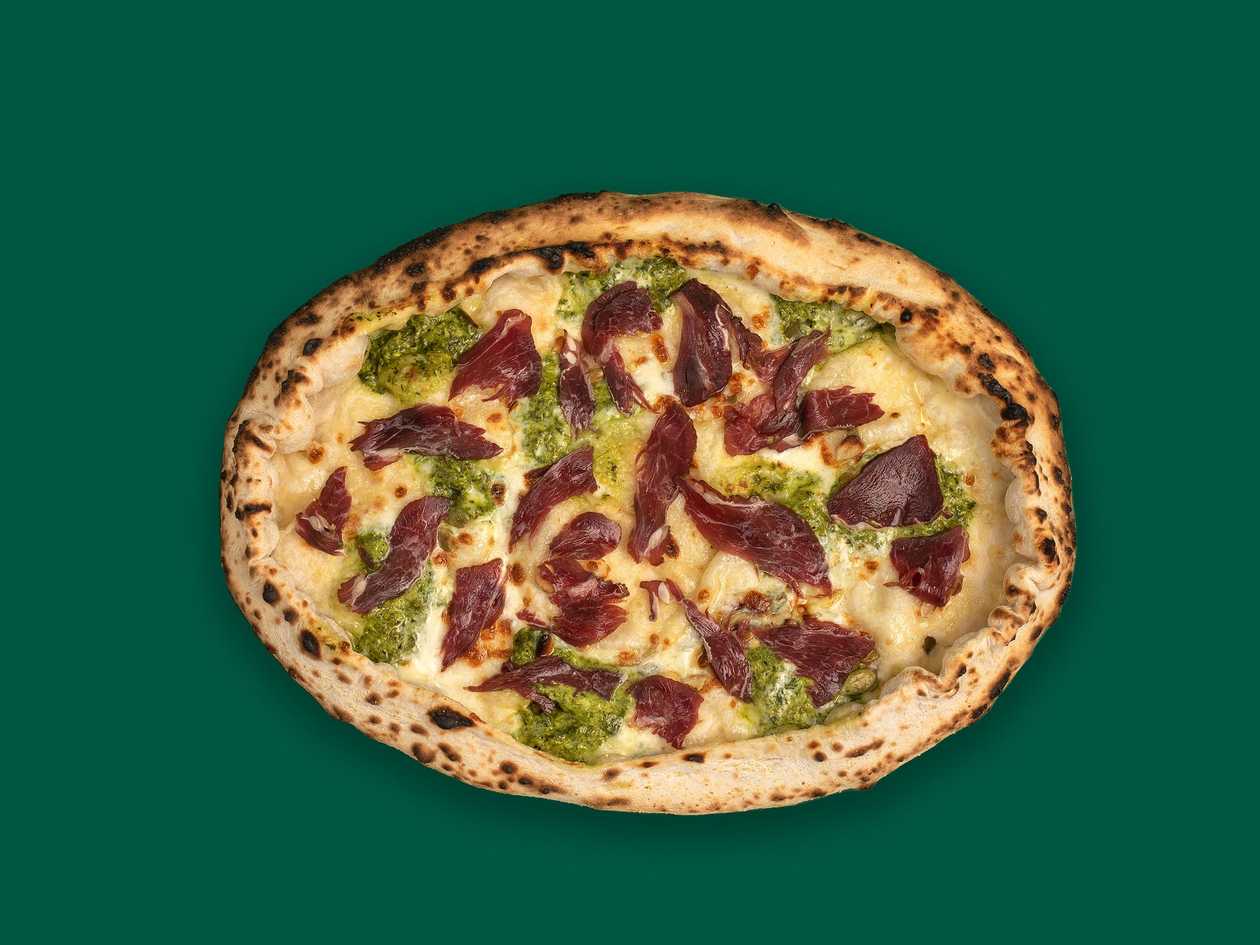 Mascarpone with spinach pizza