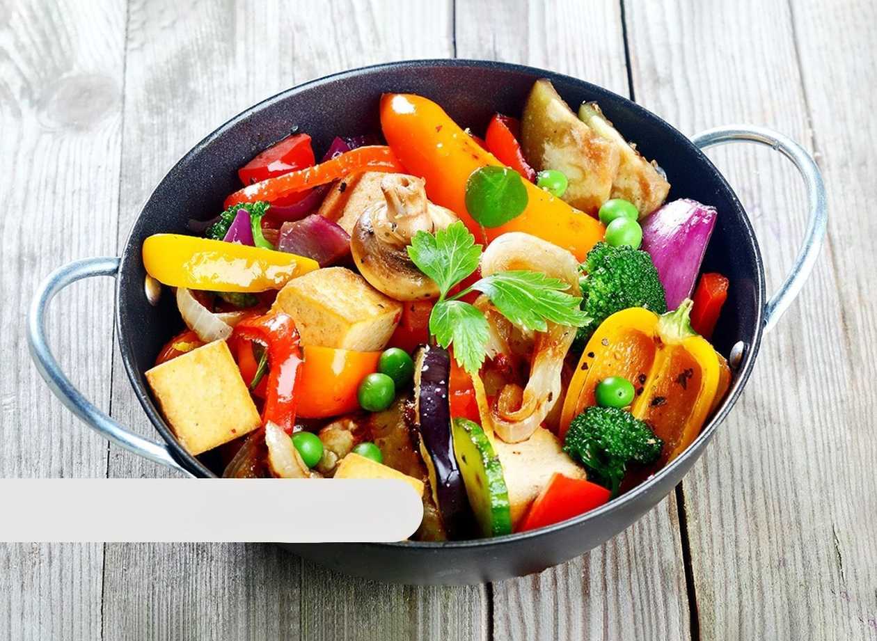 Tofu with sprouts