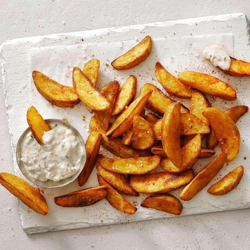 Patatas with tartar sauce