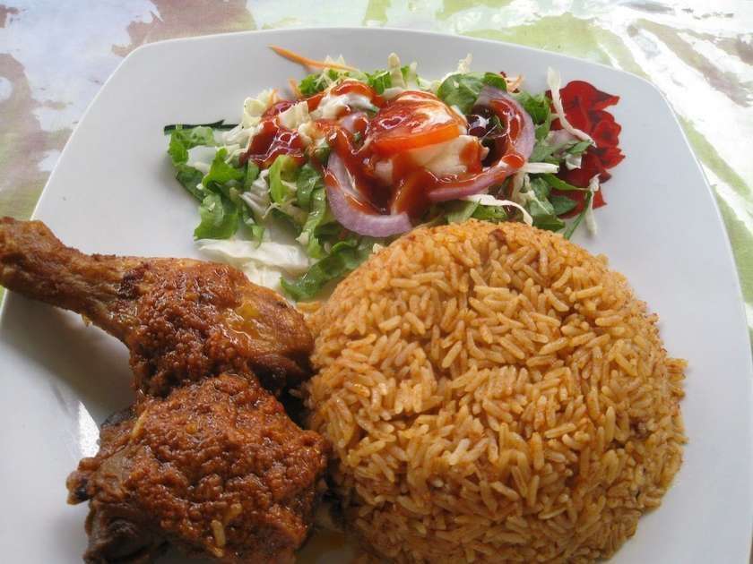Big box Jollof Rice with  chicken