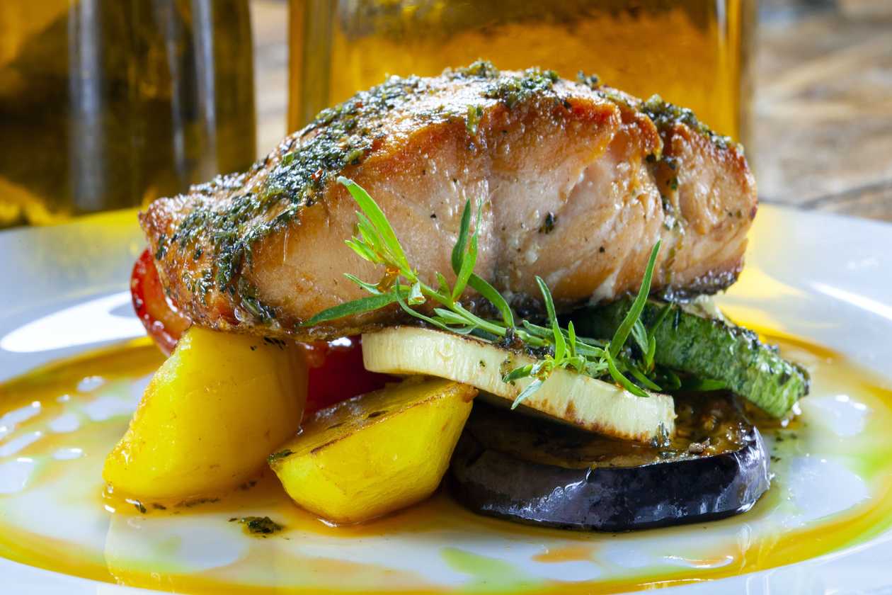 Grilled salmon