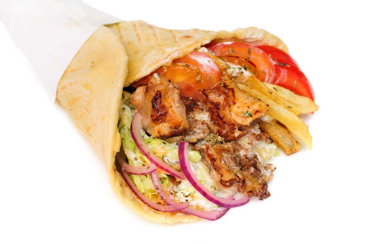 Shaorma mixta in lipie