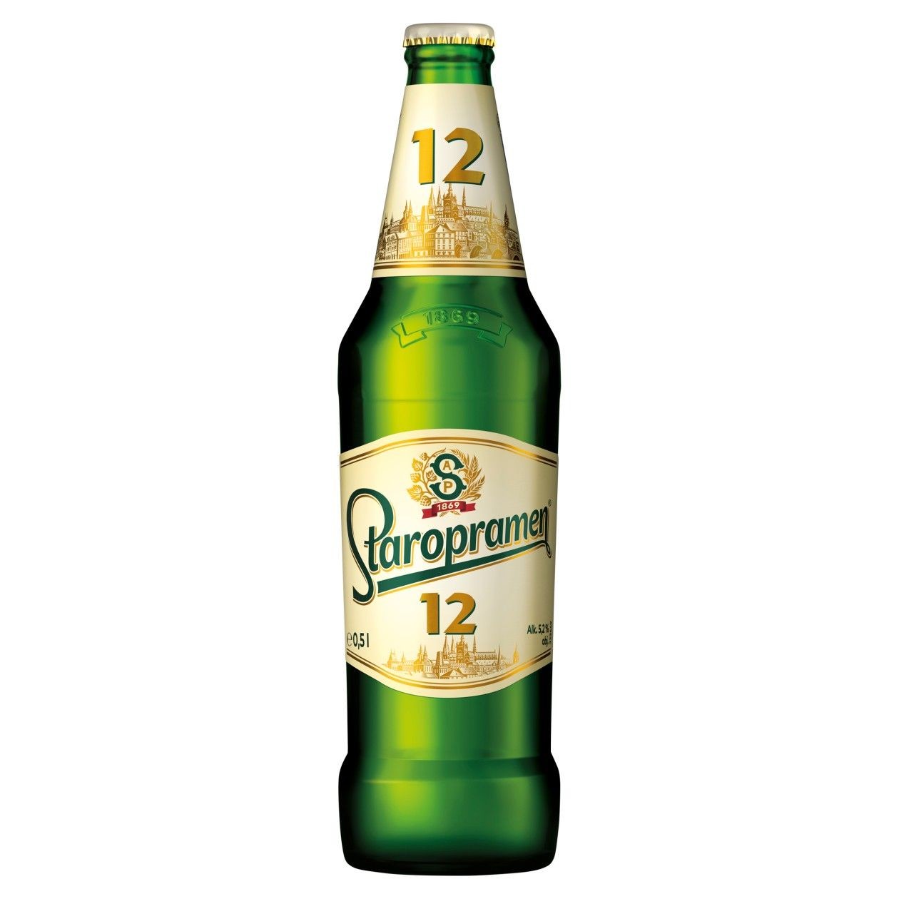 Staropramen 12 Pivo Ležák Světlý 0,5L