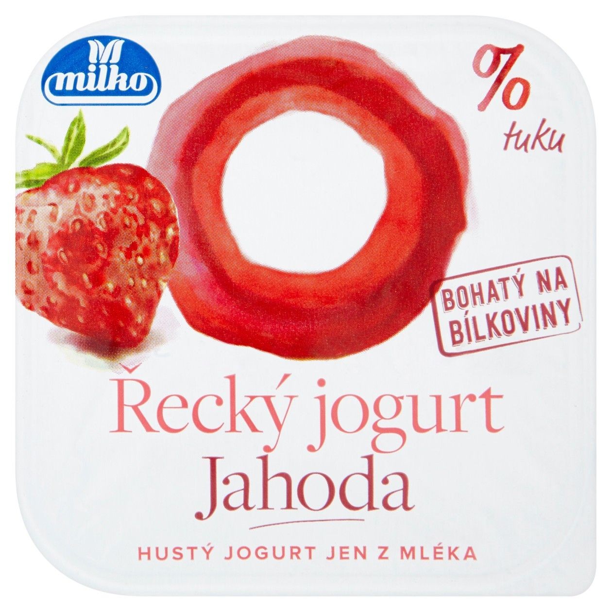 Milko Řecký Jogurt 0% Jahoda 140g