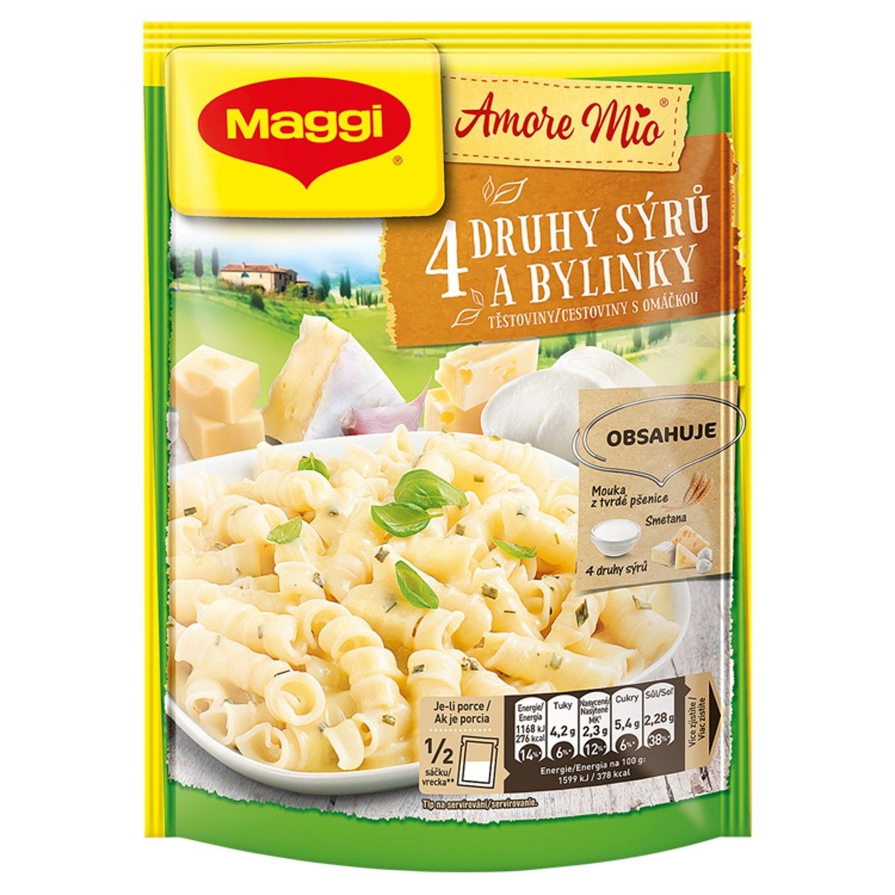 Maggi Amore Mio 4 Druhy Sýrů A Bylinky Těstoviny S Omáčkou Sáček 146g