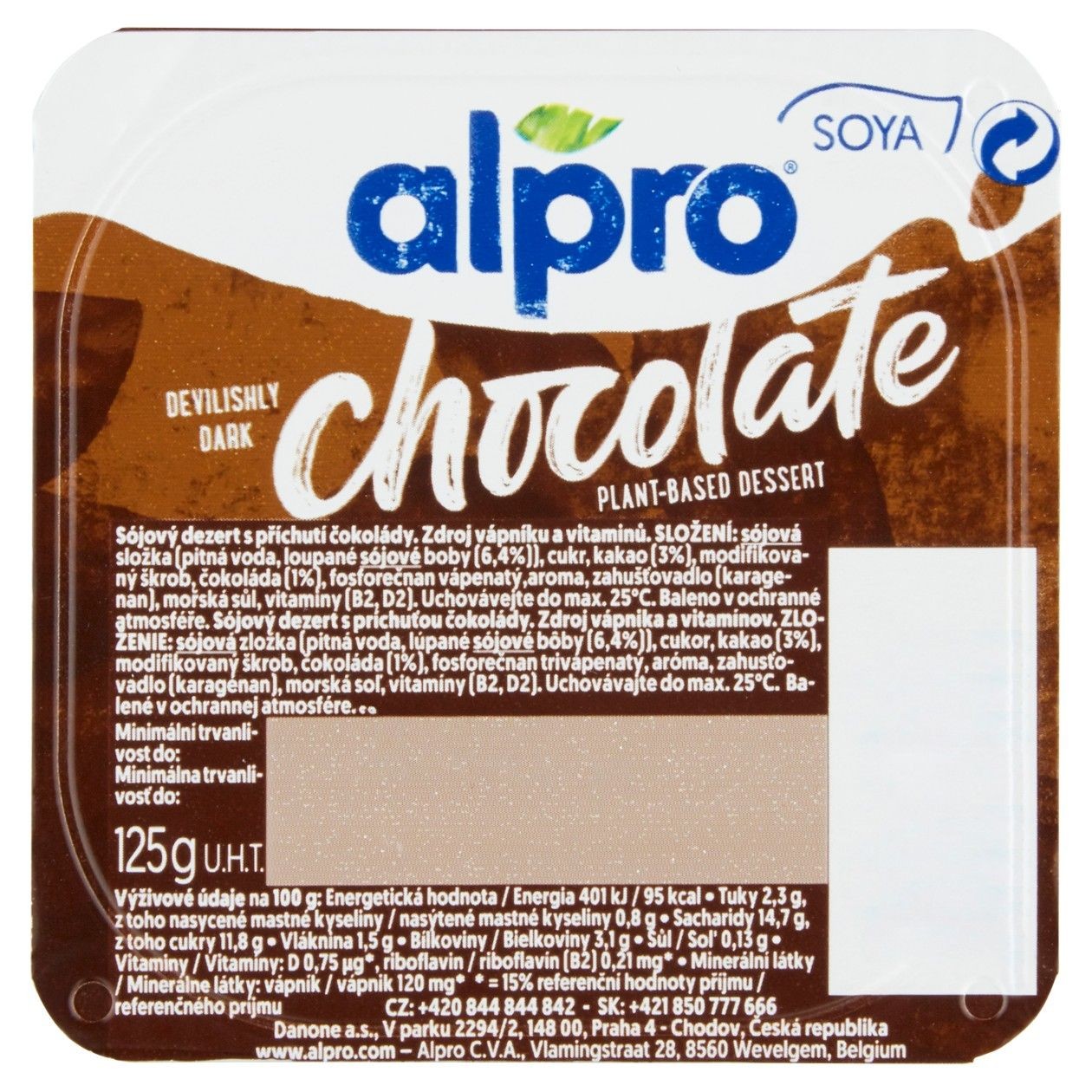 Alpro Sójový Dezert S Příchutí Hořké Čokolády 125g