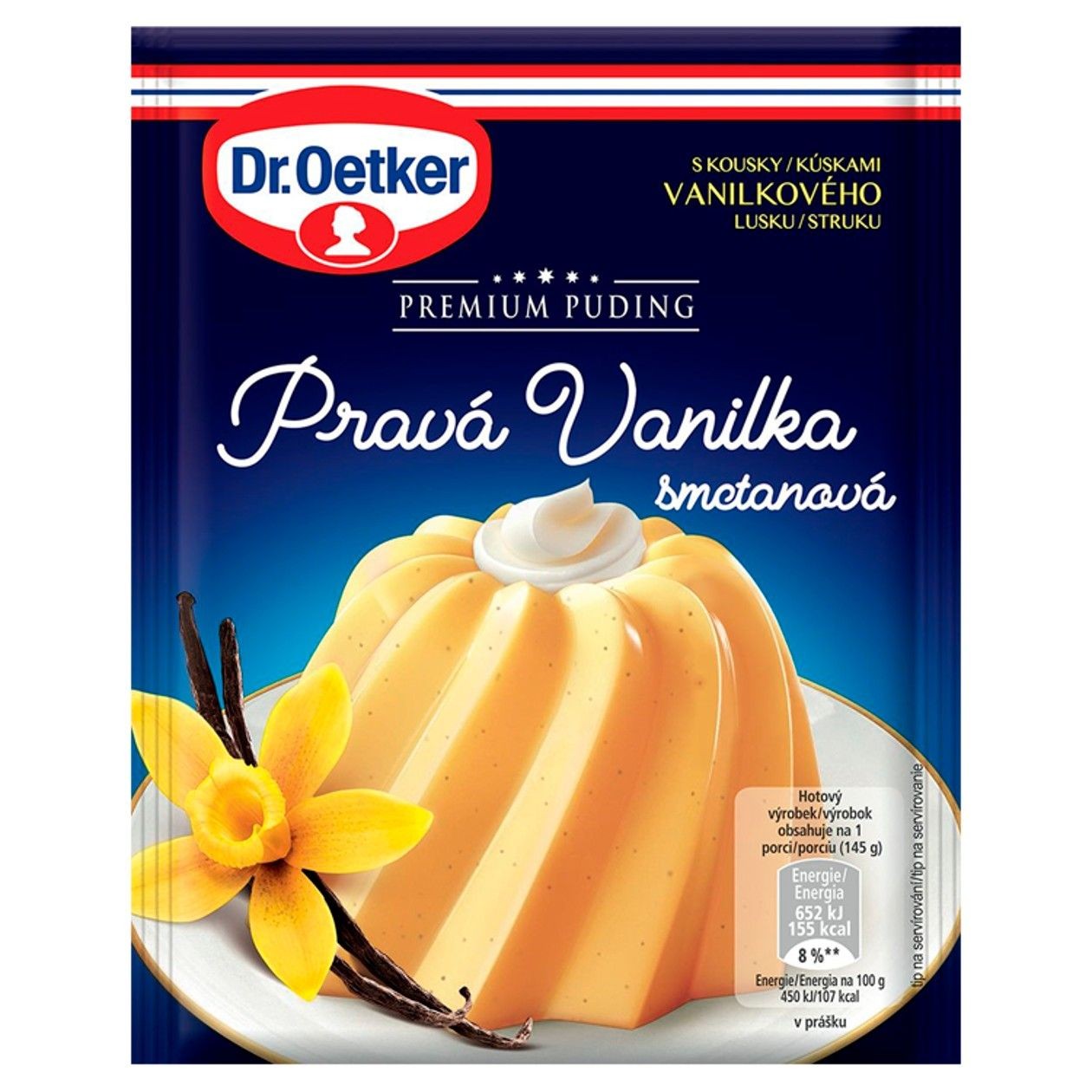 Dr. Oetker Premium Puding Pravá Vanilka Smetanová 40g