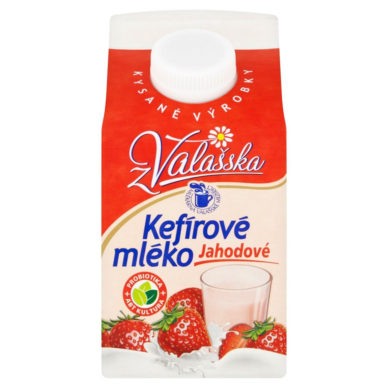 Mlékárna Valašské Meziříčí Kefírové mléko Jahodové 450g