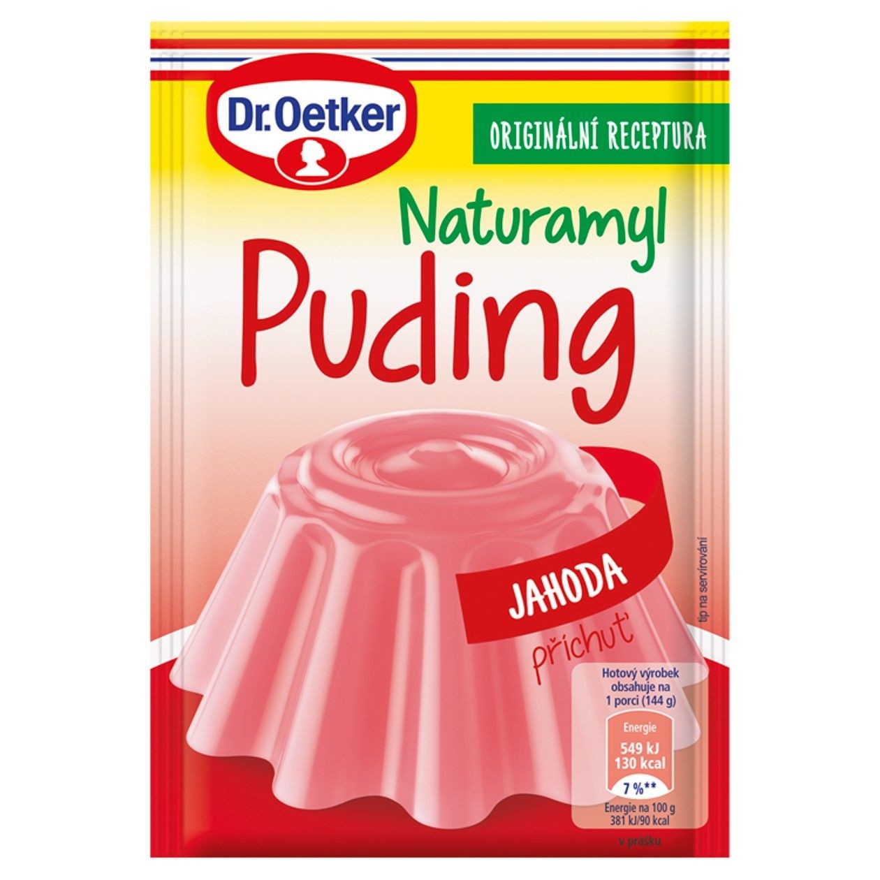 Dr. Oetker Naturamyl Puding Příchuť Jahoda 37g