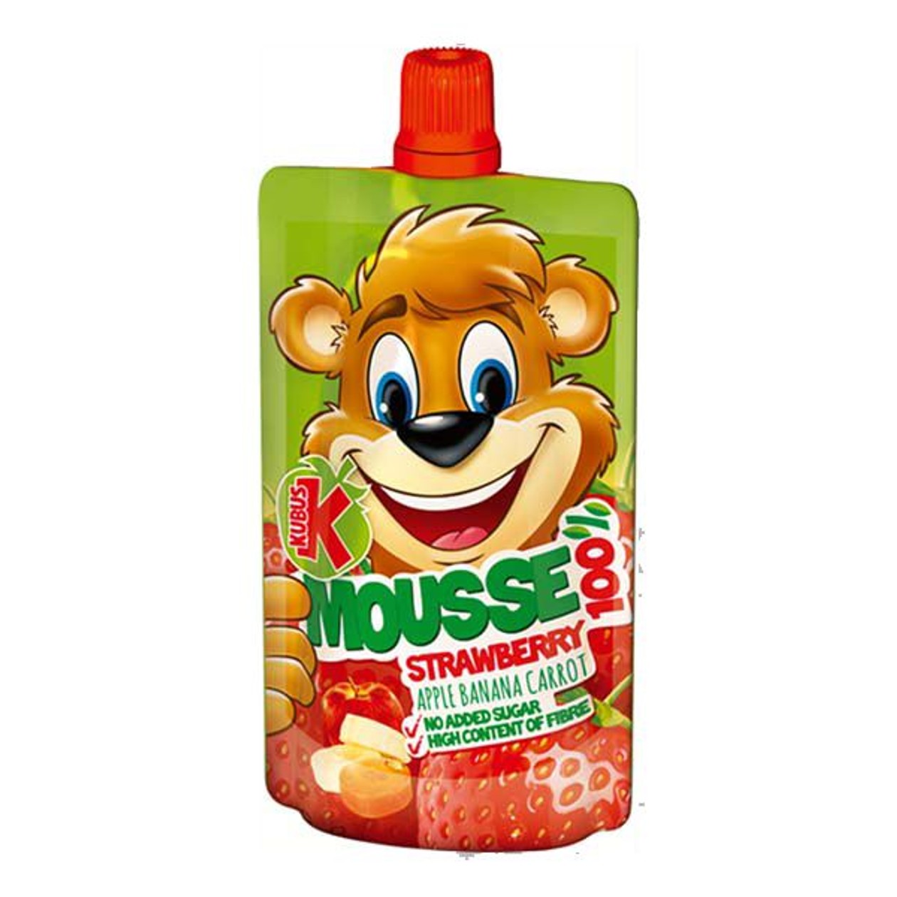 Biezenis KUBUŠ zemeņu.-ābolu-ban.-burk.100g