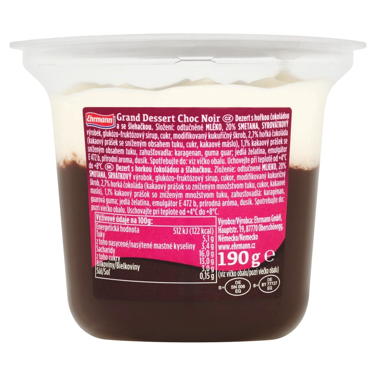 Ehrmann grand Dessert Choc Noir 190g
