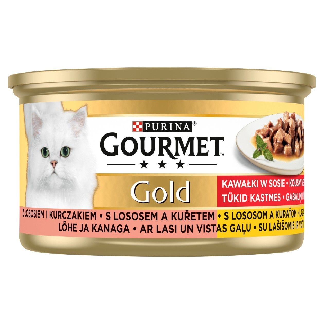 Gourmet gold Kousky Ve Šťávě S Lososem A Kuřetem 85g