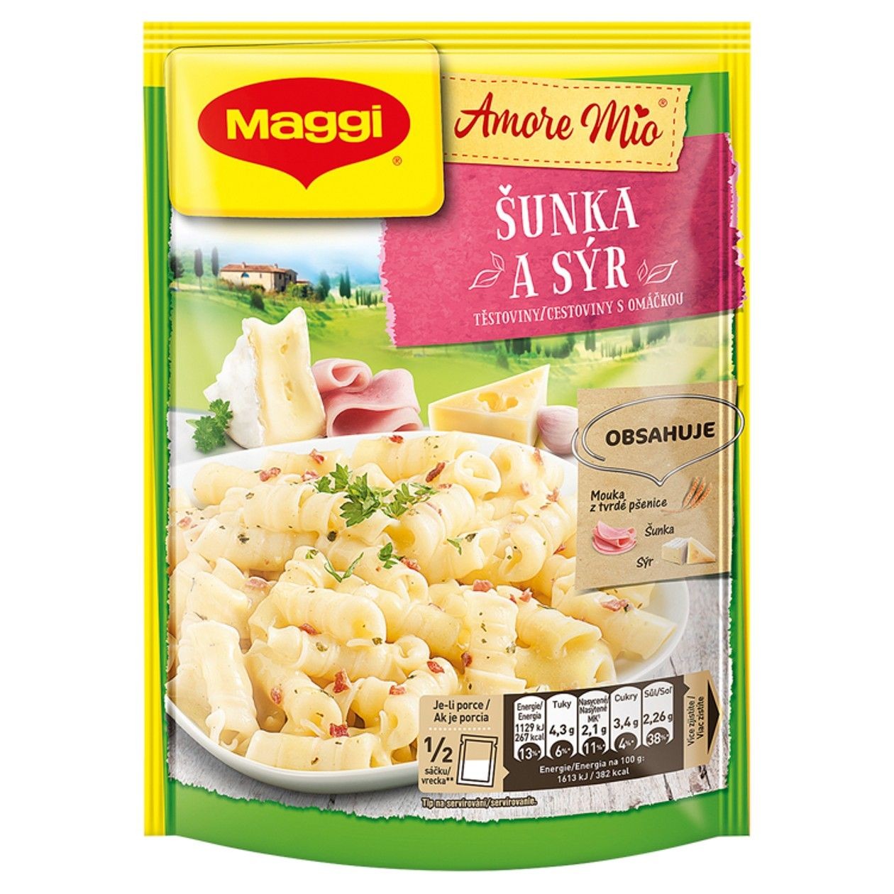 Maggi Amore Mio Šunka A Sýr Těstoviny S Omáčkou Sáček 140g