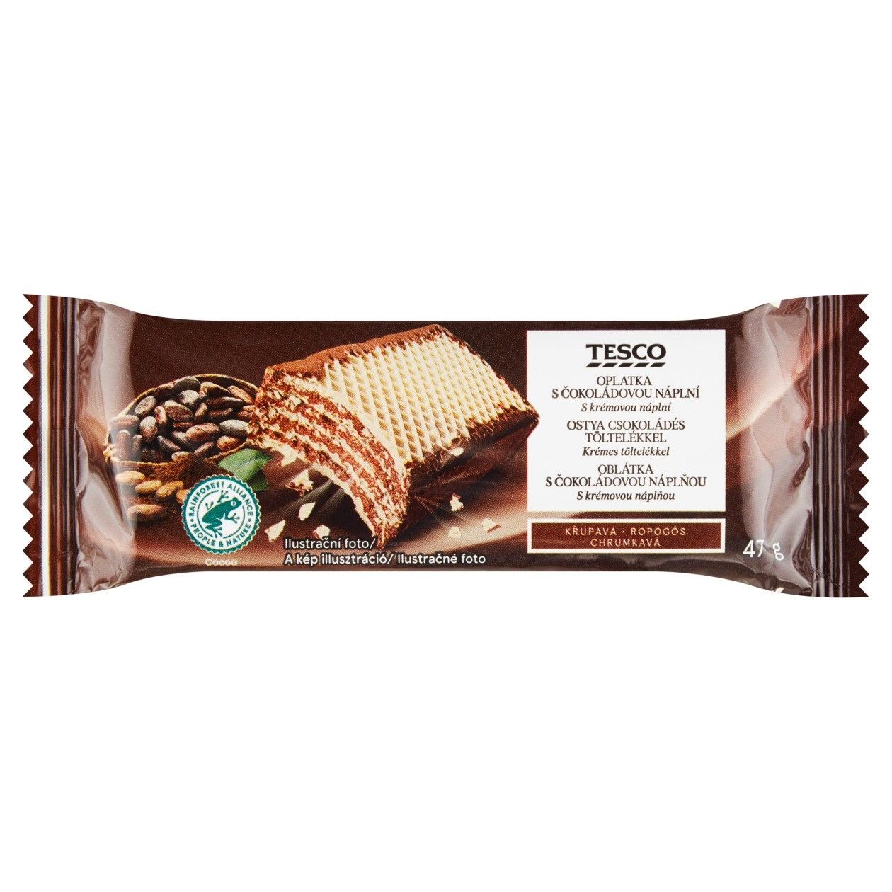 Tesco Oplatka S Čokoládovou Náplní 47g