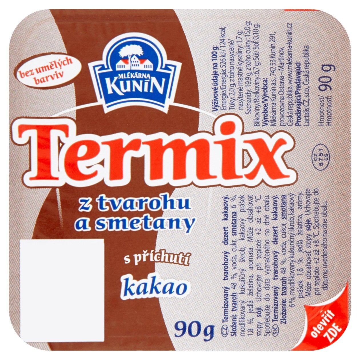 Mlékárna Kunín Termix Kakao 90g