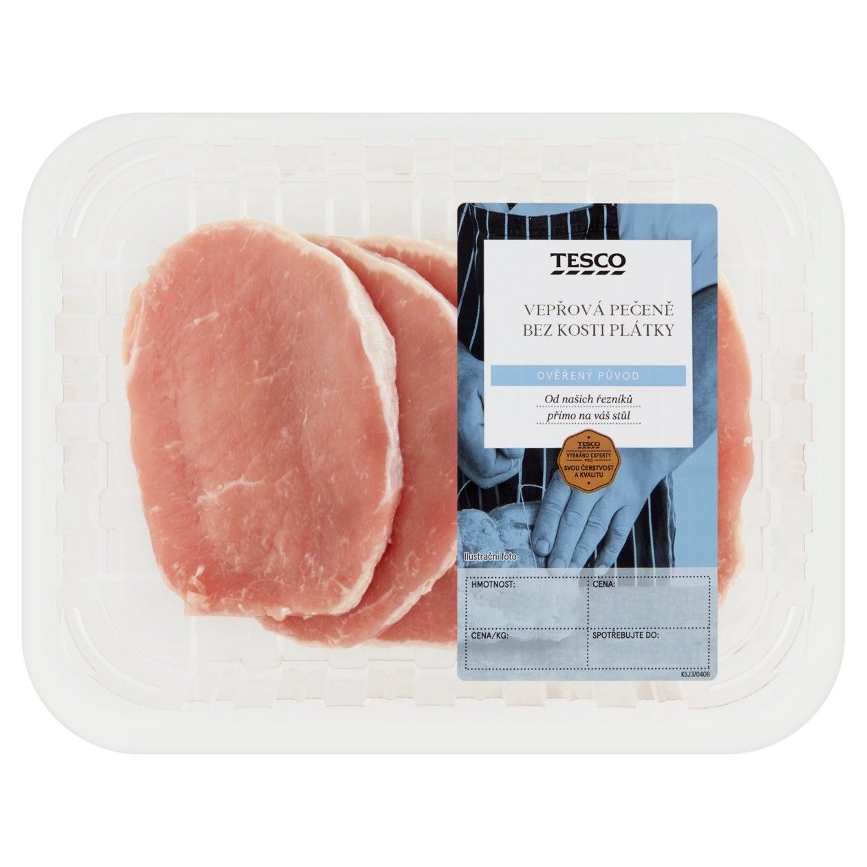 Tesco Vepřová Pečeně Bez Kosti Plátky 0,360Kg