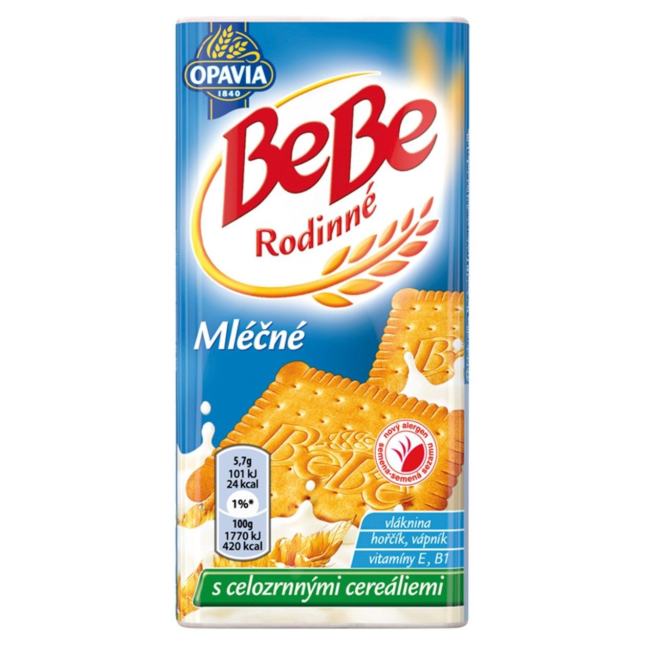 Opavia Bebe Rodinné mléčné Cereální Sušenky 130g